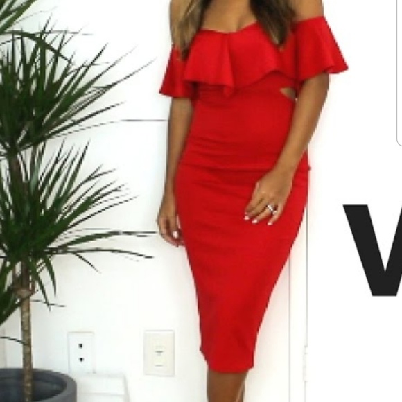 Boohoo Dresses & Skirts - Brand new boohoo red bodycon dress